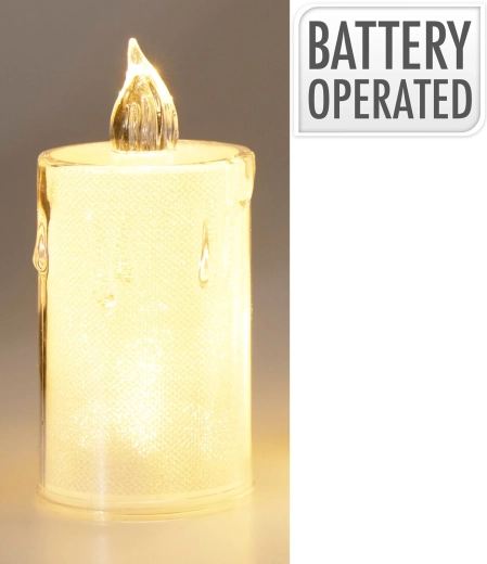 LED svijeća 10,5 cm prozirna