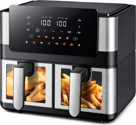 Friteza na vrući zrak (air fryer) s dvije košare 8 l (4+4 l) 2000 W, 12 programa