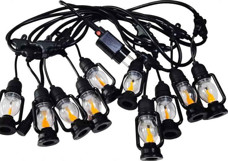 LED svjetleća girlanda lanternice 5 m, toplo bijela