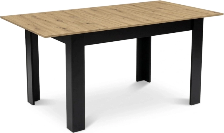 Pravokutni rasklopivi blagovaonski stol 120–160 × 80 cm, hrast artisan, za 4–6 osoba