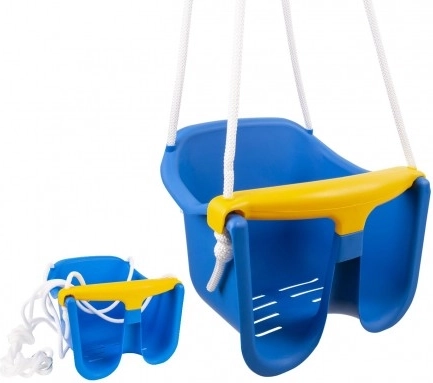 Dječja ljuljačka Baby plastična s bezpečnostnom prečkom – Plava