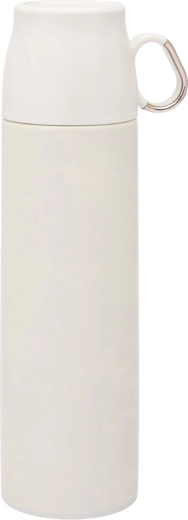 Altom Design termosica s poklopcem u obliku šalice 500 ml, bijela sa zlatnim detaljima