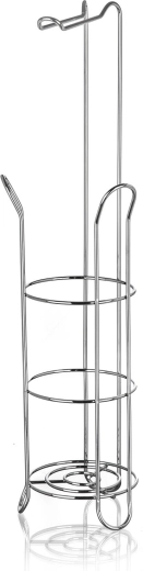 Stalak za toaletni papir s držačem, krom, 60 cm