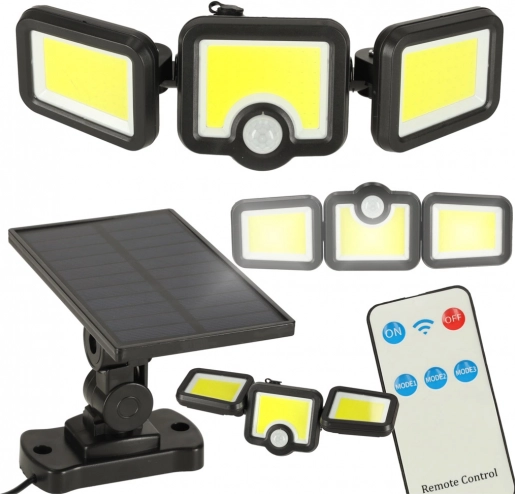 Solarni LED reflektor 3u1 s senzorom pokreta i sumraka