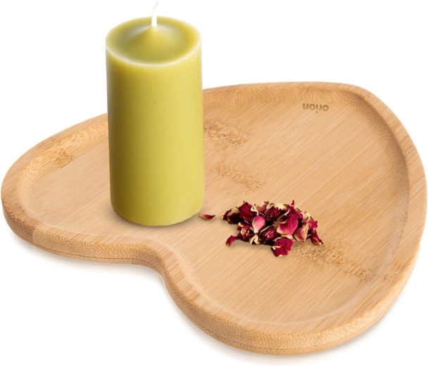 Bambusni tanjurić u obliku srca 15 × 15 cm