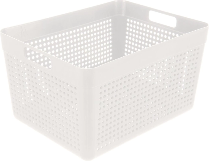 Košara Terra od plastike (UH) bijela 33,5 × 25 × 19 cm