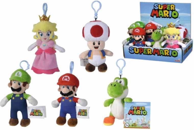 Plišani privjesak za ključeve Super Mario, 12,5 cm, 5 vrsta, DP12