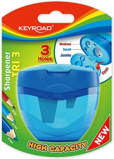 Šiljilo Keyroad Tri Plus s velikokapacitetnim spremnikom, 3 otvora