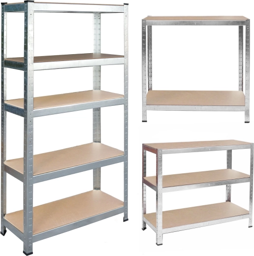 Metalni regál HUMBERG 180 × 90 × 30 cm, 5 polica, 875 kg, pocinčan