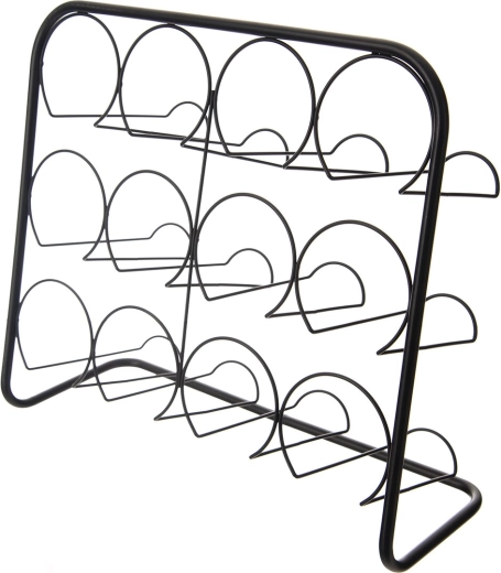 Metalni stalak za vino crni 45 × 14 × 38 cm