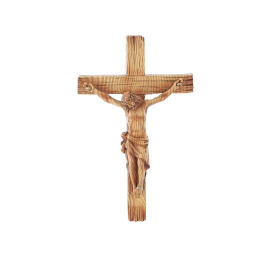 Viseći križ s figurom Isusa, polirezina, 20 cm