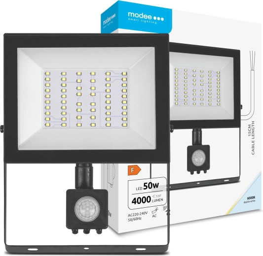 LED reflektor s senzorom pokreta 50 W, 4000 lm, 6000 K, 120°, MODEE E‑series