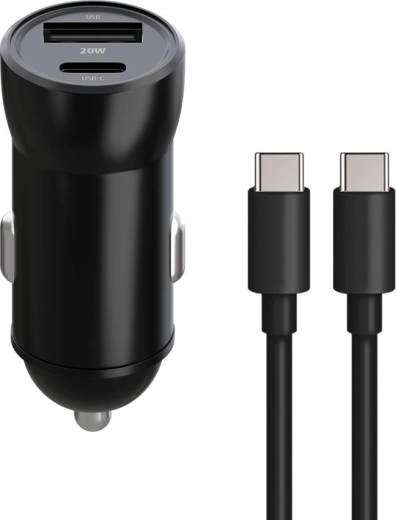 Maxlife auto punjač MXCC-04 20 W s USB-C i USB + USB-C na USB-C kabel 60 W