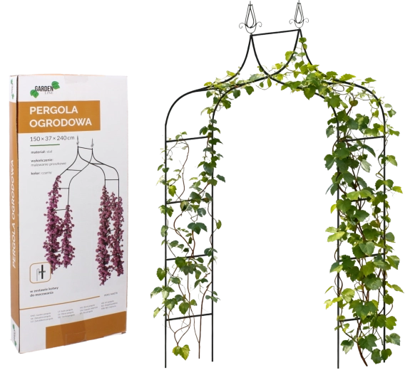 Vrtna pergola 150 × 37 × 240 cm s ankerima