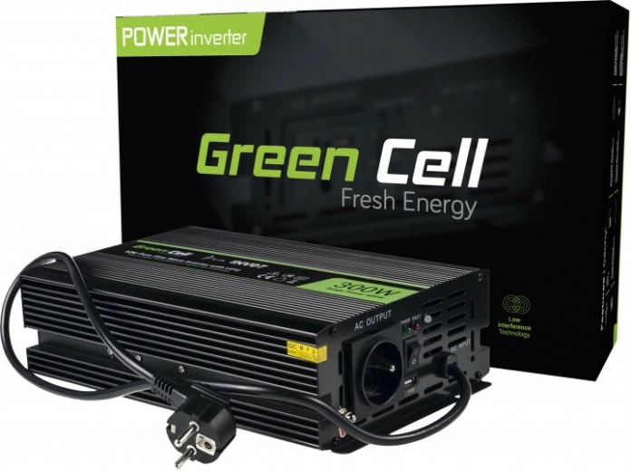 Pretvarač napona s UPS 300 W GREEN CELL INV07