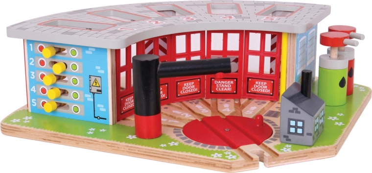 Bigjigs Rail drveno skladište za 5 vlakova