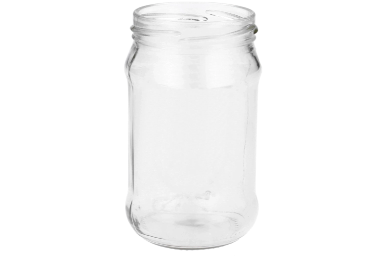 Staklena posuda 320 ml s grlom 66 mm i četiri zasuna