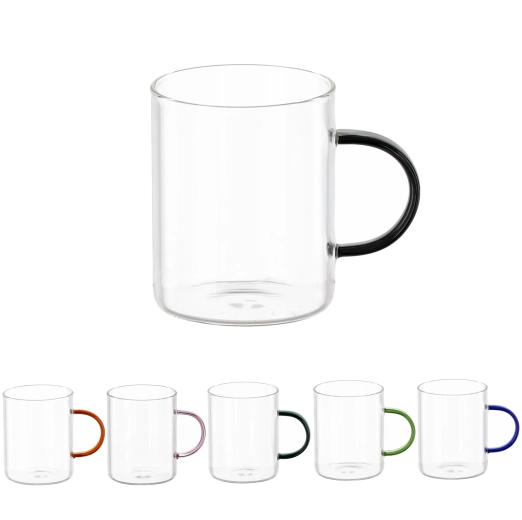 Set od 6 čaša s ručkom 440 ml, mix boja