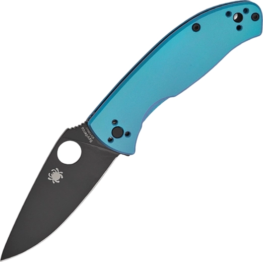 Sklopivi nož Spyderco Tenacious Blue, titanijska drška, crna oštrica 8,5 cm