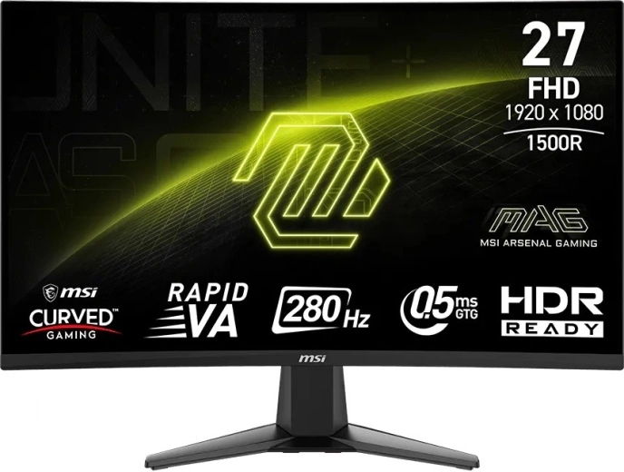 MSI MAG 276CXF 27" zakrivljeni gaming monitor FHD 280 Hz crni