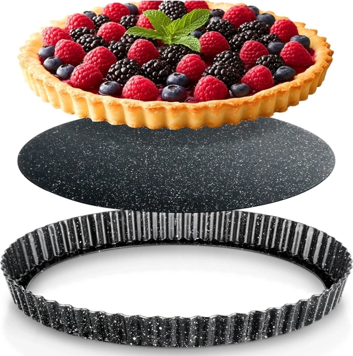 Kalup za tart s uklonjivim dnom 28 × 3 cm granitni