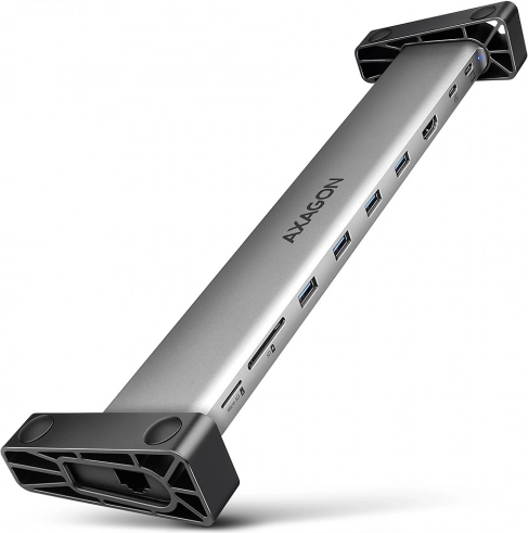 Axagon HMC-10HLS USB-C hub 9u1 s HDMI 4K/60 Hz, GLAN, čitačem kartica i PD 100 W