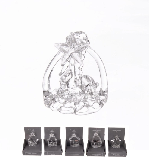 Staklene jaslice prozirne 6 cm (assort)
