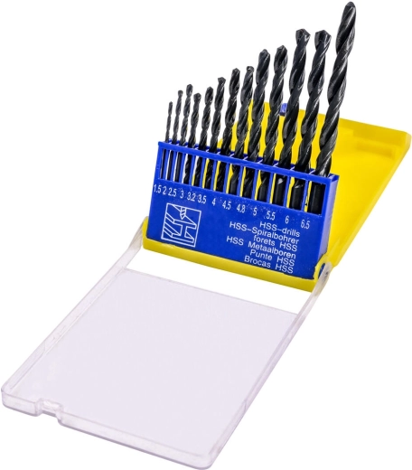 Set HSS svrdla za metal 1,5–8 mm, 13 kom
