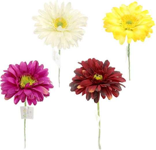 Umjetna gerbera na stabljici 56 cm, mješavina boja, 60 kom
