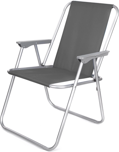 Sklopiva vrtna stolica od metala i tekstila, antracit