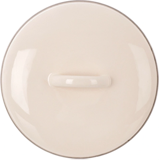 Emajlirani krem poklopac 17 cm