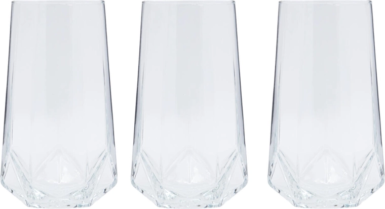 Čaše VALERIA 460 ml visoke, set 3 kom