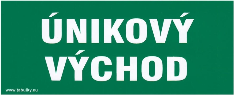 Samoljepljiva oznaka Izlaz u nuždi 210 × 87 mm