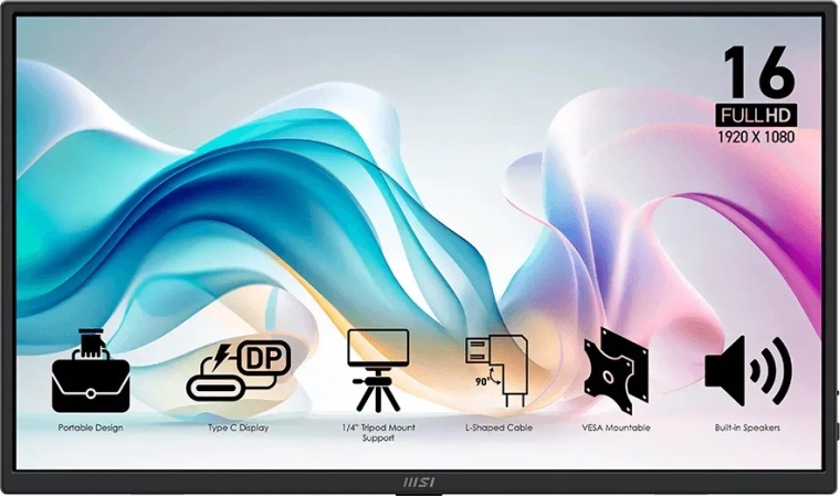 MSI PRO MP165 E6 prijenosni 15,6" Full HD IPS monitor