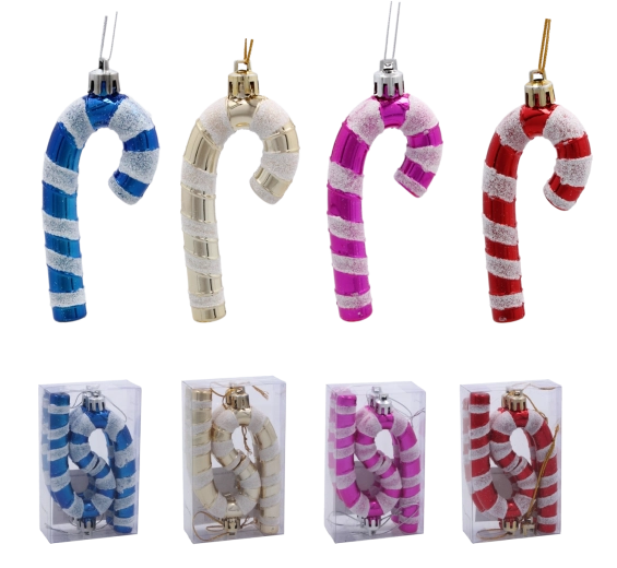 Set od 4 božićna ukrasa – štapić od šećera 9 cm