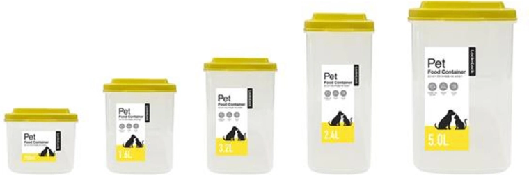 Set hermetičkih posuda za granule LOCK PET, 5 kom