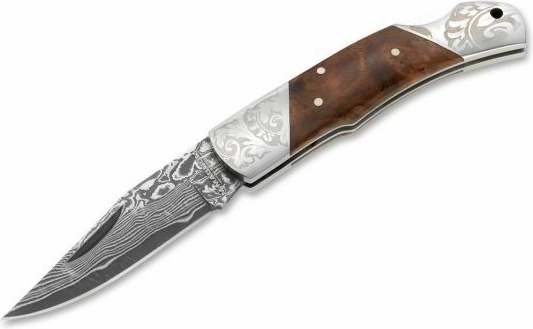 Magnum Damascus Duke sklopivi džepni nož od damascirane čelika s drškom od burl korijenova drva