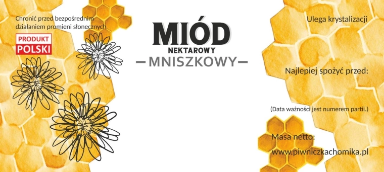 Set etiketa za maslačkov med 116 × 50 mm, 100 kom