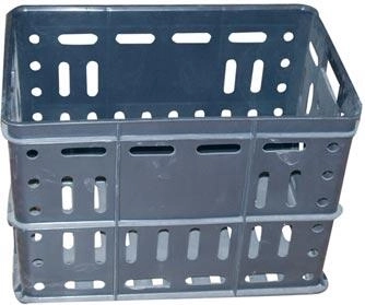 Visoka plastična kutija 60 × 40 × 42 cm, crna, nosivost 30 kg