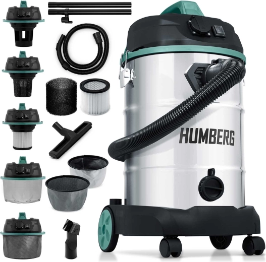 Humberg industrijski usisavač za mokro i suho usisavanje 30 l 1600 W