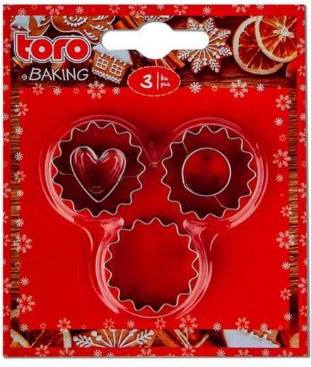 Set kalupa za kekse – nazubljeni kružić, 3 kom TORO