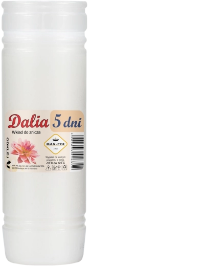 Set od 10 parafinskih uložaka Dalia 19 cm / 120 h
