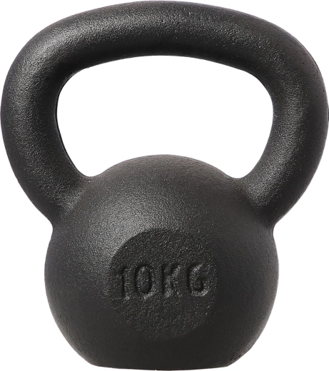 Lijevani kettlebell HMS 10 kg, crni