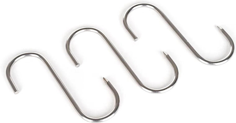 Nerezna kuka za dimljenje AKCENT 12 × 7,5 cm, promjer 5 mm (3 kom)