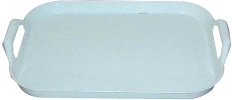 Plastični poslužavni pladanj s ručkama 43 × 33 cm – prugasti motiv, mješavina boja