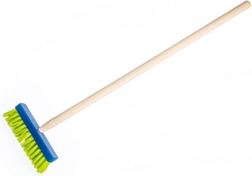 Plava metla s drvenom drškom - 80 cm