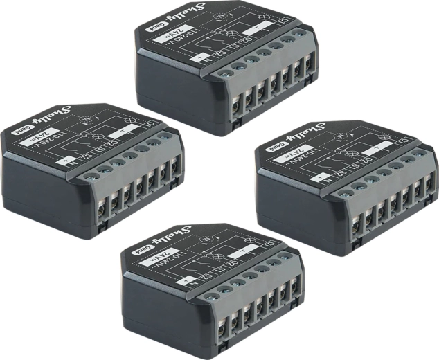 Set od 4 Shelly 2PM Gen4 upravljača za žaluzine i uređaje Zigbee/Matter