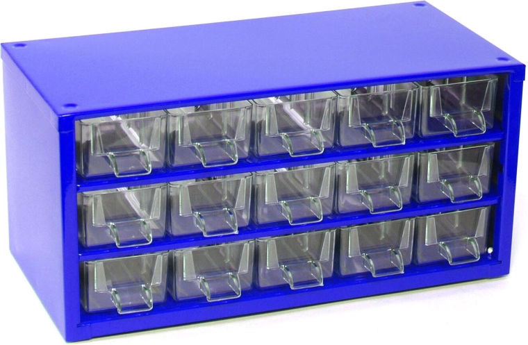 Metalna spremna kutija s 15 malih ladica 30,5 × 15 × 15,5 cm TOKOZ