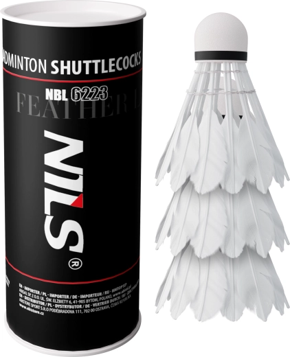 Pernate badminton loptice s LED Nils NBL6223, 3 kom