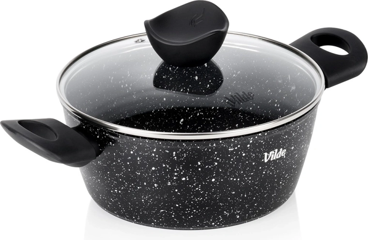 Granitni lonac sa staklenim poklopcem 20 cm, 2,2 l – Vilde Granitica Line